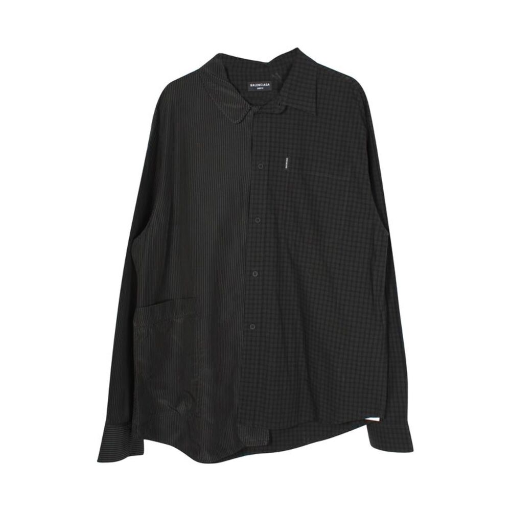 Balenciaga 50/50 Pyjama Shirt in Dark Grey Cupro
